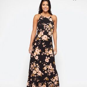 French Grey floral maxi